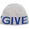Givenchy Logo Cuffed Beanie In Gray