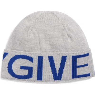 Givenchy Logo Cuffed Beanie In Gray