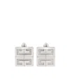 Givenchy 4g Cufflinks In Metal In White