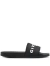 Givenchy Slide Sandals In Black