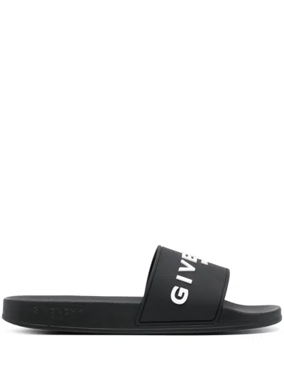 GIVENCHY LOGO-DEBOSSED SLIDES