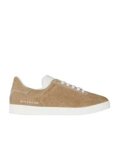 Givenchy Logo Debossed Town Sneakers In Brown