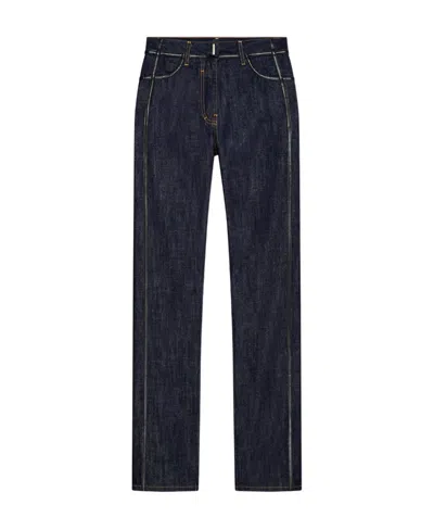 Givenchy Logo Denim Trousers In Black
