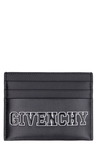 Givenchy Logo Detail Leather Card Holder In Black