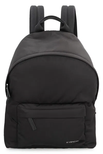 Givenchy Logo Detail Nylon Backpack In Black
