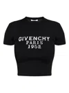 Givenchy Short-sleeved Knitted Cropped Top In Black