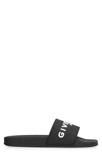Givenchy Logo Detail Rubber Slides