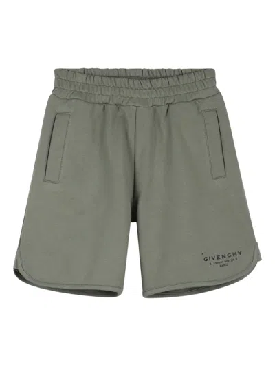 Givenchy Kids' Logo Detail Shorts In Green