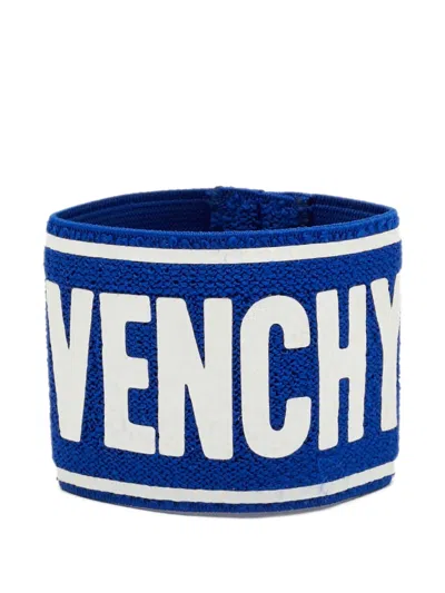 Pre-owned Givenchy Logo-detail Wristband In Blue