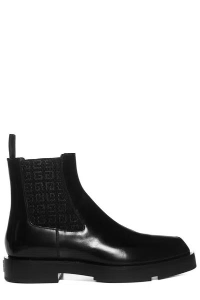 Givenchy Chelsea Boots In Brushed Calf Leather In Black