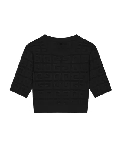 Givenchy Logo Detailed Cropped T-shirt In Black