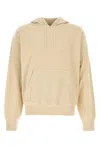 Givenchy Velvet Hooded Sweatshirt With Drawstring And Kangaroo Pocket In Clay