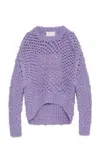 Givenchy Asymmetric Chunky Knit High-low Crewneck