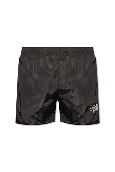 GIVENCHY LOGO-EMBROIDERED SWIM SHORTS