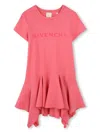 Givenchy Girl's Logo-print Flounce Dress In Pink