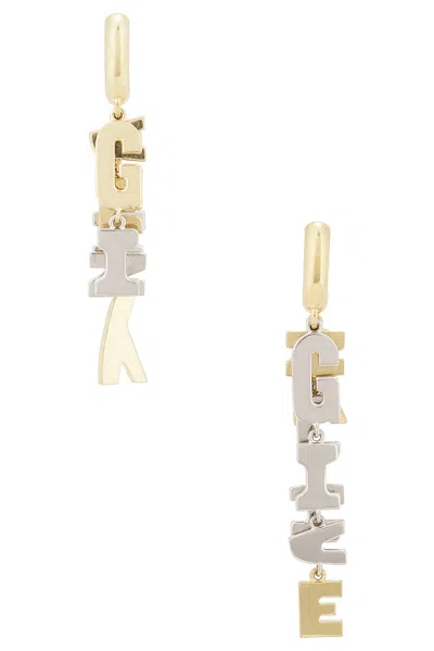 Givenchy Logo Earrings In Gold