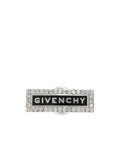 Givenchy Logo Earrings In White