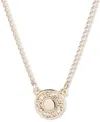 Givenchy Logo Embossed Coin Pendant Necklace, 16" + 3" Extender In Gold