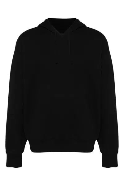 Givenchy Black Embossed Signature Hoodie In 001-black
