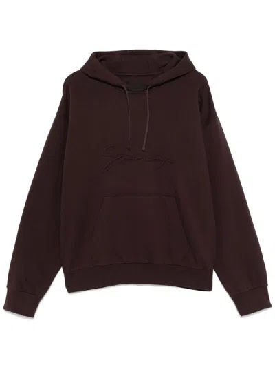 Givenchy Logo-embossed Hoodie In Purple