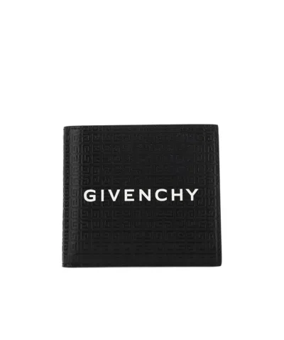 Givenchy Logo-embossed Leather Wallet In Black