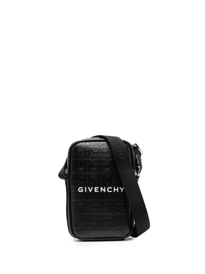 Givenchy Logo-embossed Messenger Bag In Black