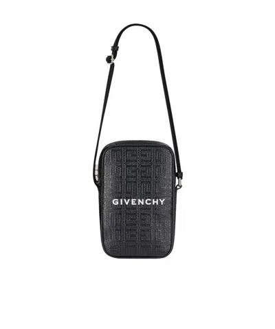 Givenchy Logo-embossed Messenger Bag In Black