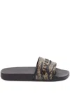 Givenchy Logo-embossed Slides In Black