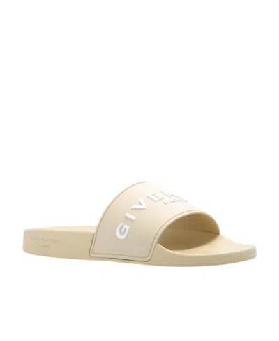 GIVENCHY GIVENCHY LOGO PRINTED SLIP-ON SLIDES
