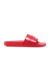 Givenchy Logo-embossed Slides In Red