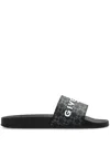 Givenchy Sandalo Slide Con Logo In Schwarz