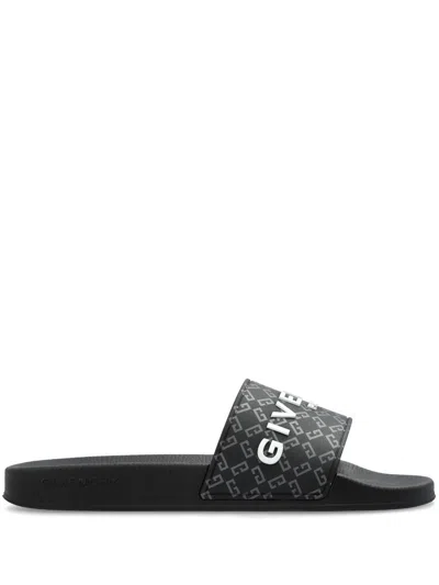 GIVENCHY LOGO-EMBOSSED SLIDES
