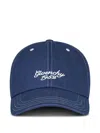 Givenchy Men's Embroidered Logo Denim Baseball Cap In 蓝色