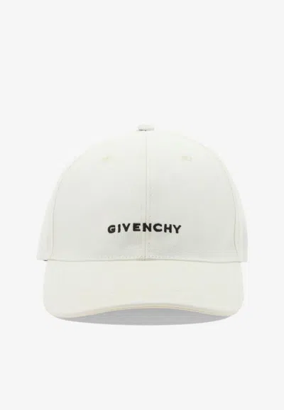 Givenchy Logo Embroidered Baseball Cap In White