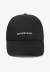 Givenchy Logo Embroidered Baseball Cap In Black