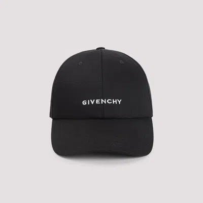 Givenchy Round Visor Cap With Embroidered Logo In Black
