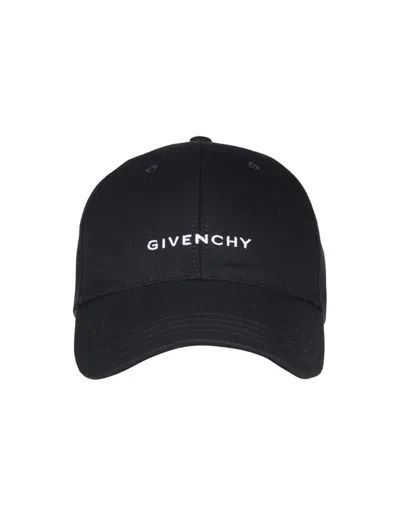 Givenchy Logo Embroidered Baseball Cap In Black