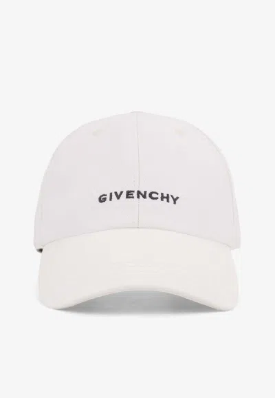 Givenchy Logo Embroidered Baseball Cap In White
