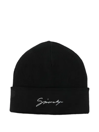 Givenchy Logo-embroidered Beanie In Black