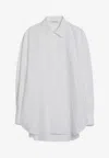 Givenchy Cotton Shirt With Collar And Curved Hem In White