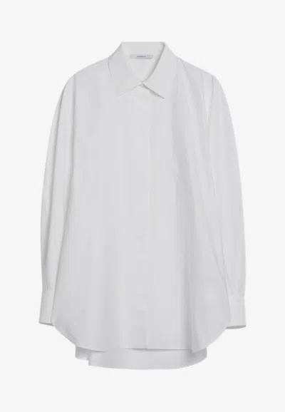 Givenchy Logo Embroidered Button-up Shirt In White