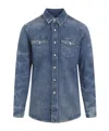 Givenchy Straight Denim Shirt In Blue