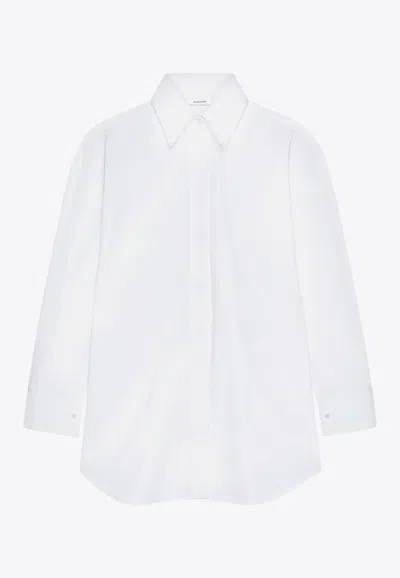 GIVENCHY LOGO-EMBROIDERED BUTTONED SHIRT