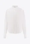 Givenchy Women Open Back Cotton Shirt In White