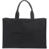 Givenchy Logo Embroidered Canvas Tote In Black