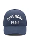 Givenchy Embroidered Cap With Curved Brim And Metal Buckle In Blue