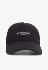 Givenchy Embroidered Cap With Curved Visor In Black