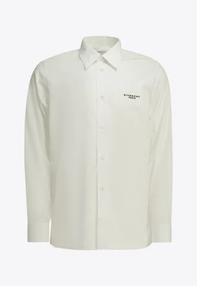 Givenchy Logo Embroidered Casual Shirt In White