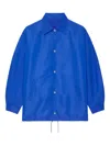 Givenchy Logo-embroidered Coach Jacket In Blue