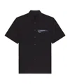 Givenchy Black Shirt With Wings Logo Print In Black